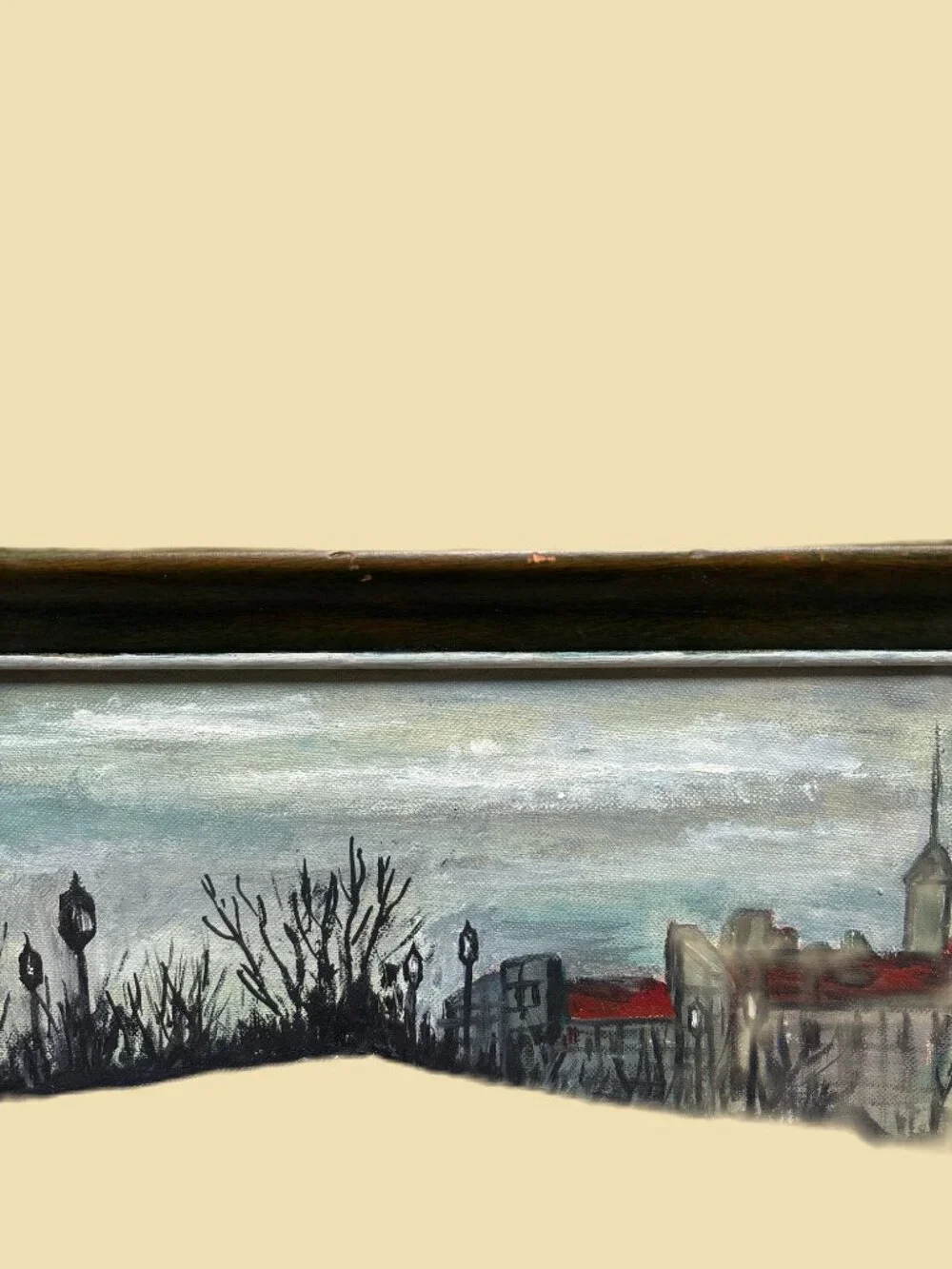 Framed Bridge Scene Vintage Wall Art - Picture 4 of 4